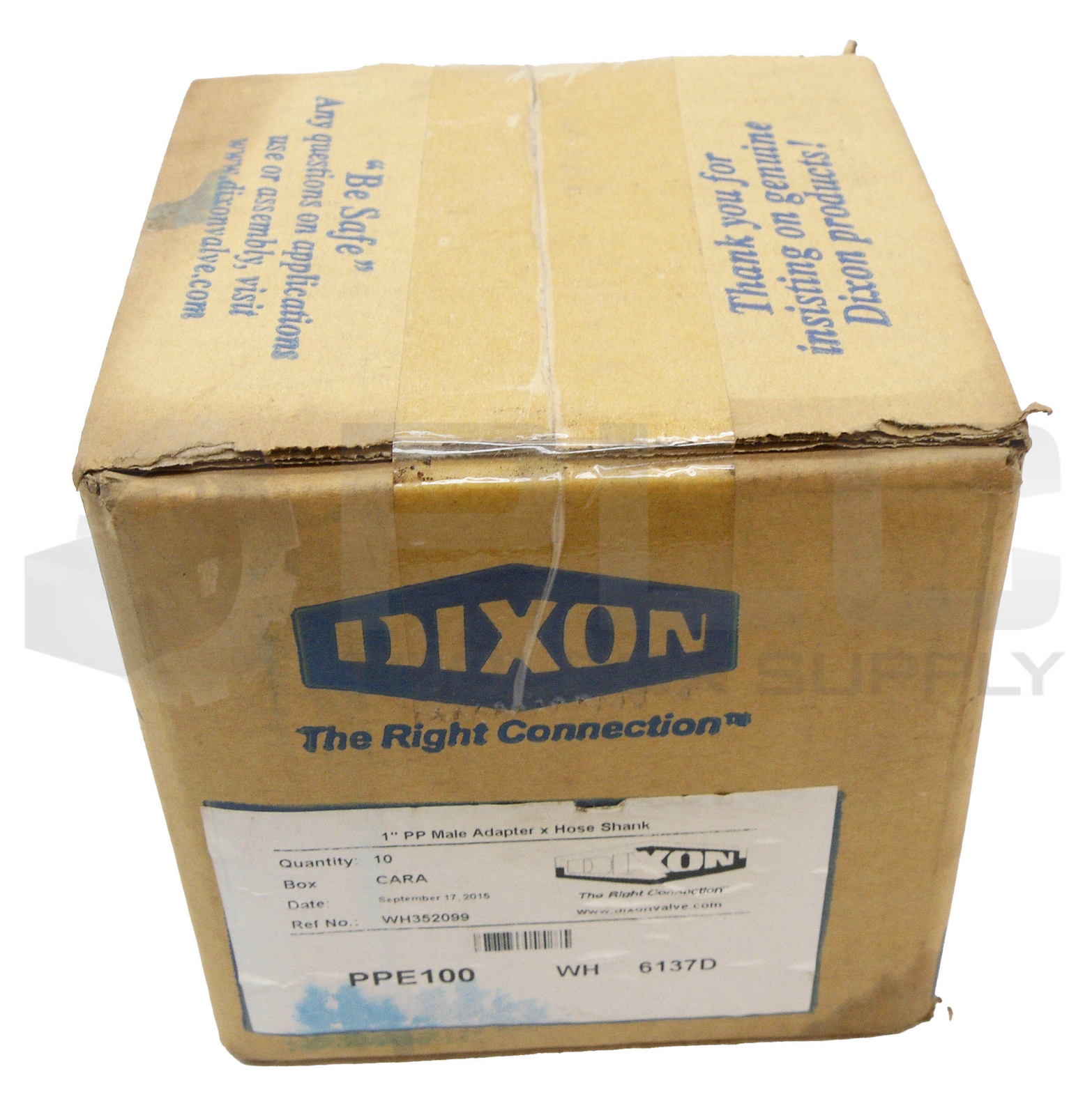 SEALED NEW BOX OF 10 DIXON PPE100 1″ PP MALE ADAPTER X HOSE SHANK