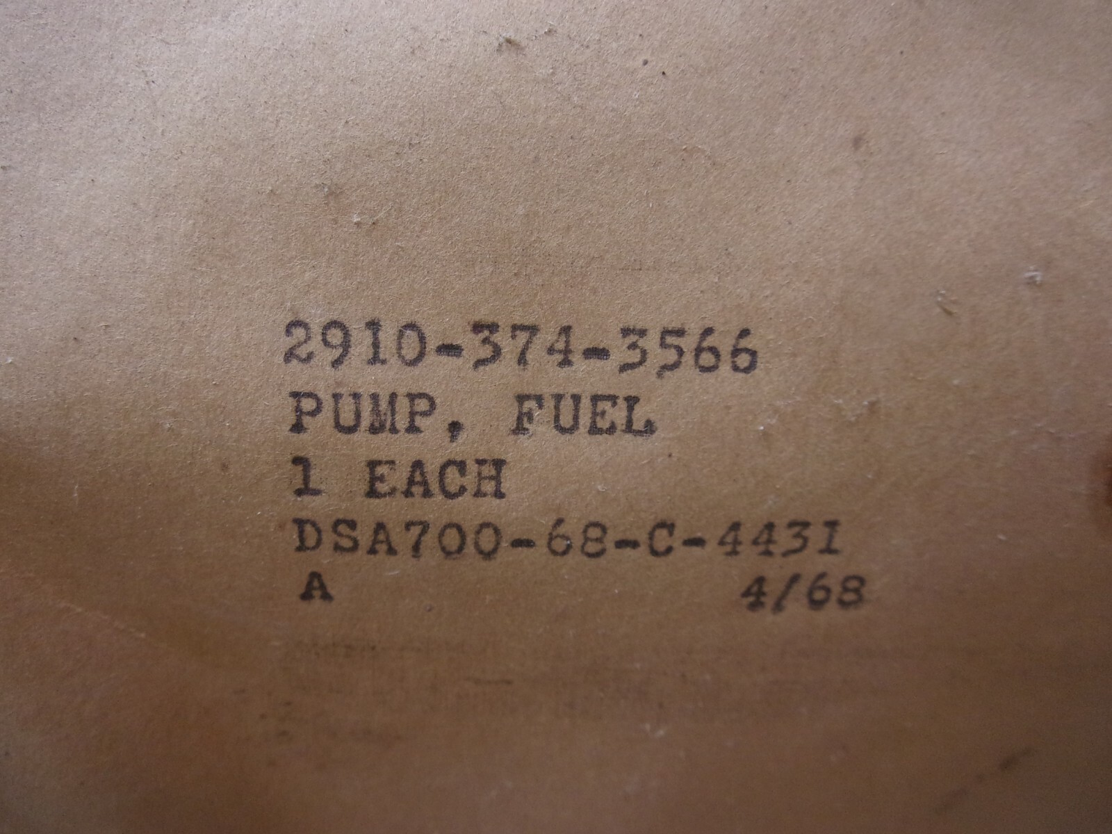 Fuel Pump 2910-374-3566 Mechanical Fuel Pump