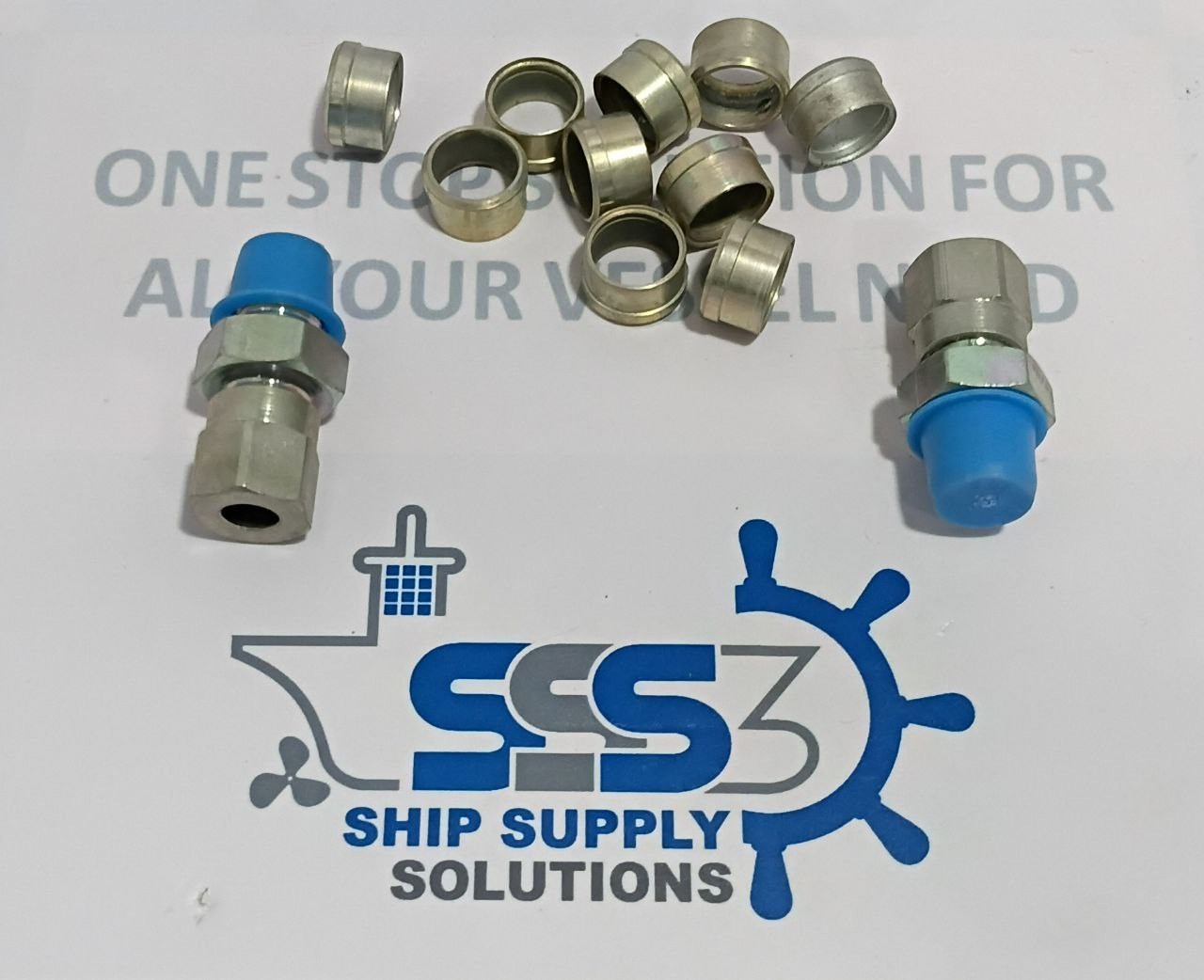 MSCR Hydraulic Straight Bulkhead Union Fitting M6/4 Compression 6mm OD Tube