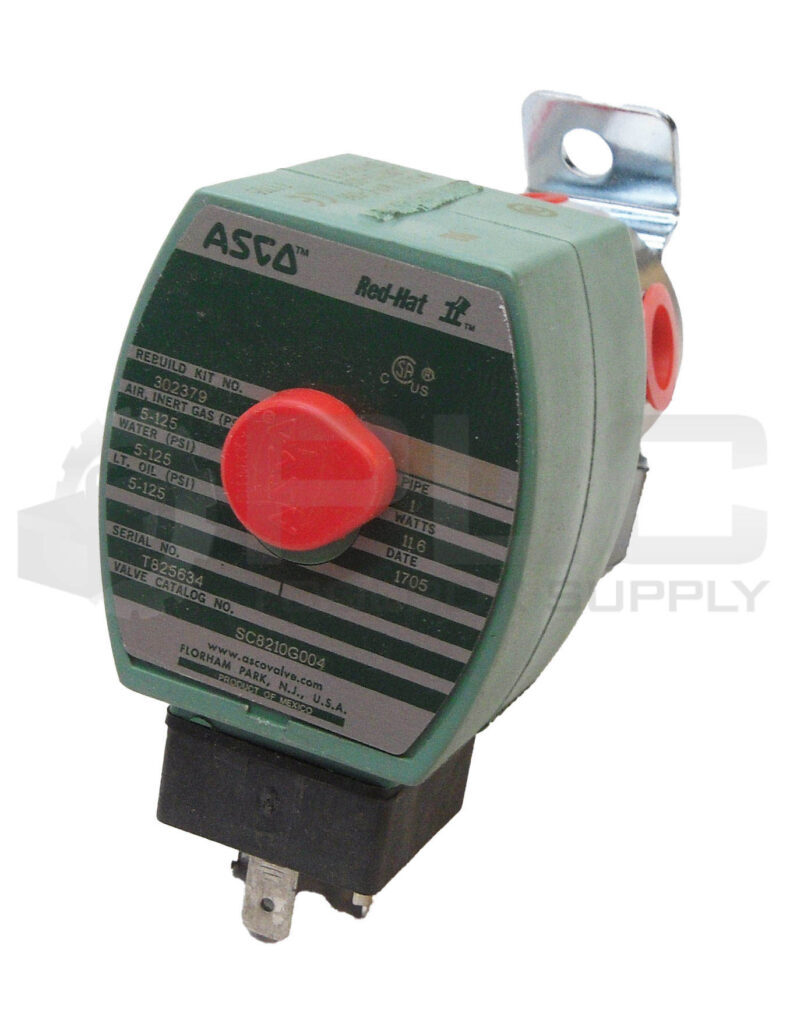 NEW ASCO SC8210G004 SOLENOID VALVE 5-125PSI 1″ 11.6W W/ MP-C-086 COIL 238712-006