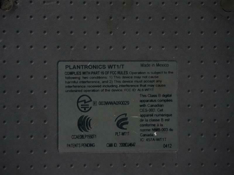 Plantronics WT1/T WT1T Wireless Headset System