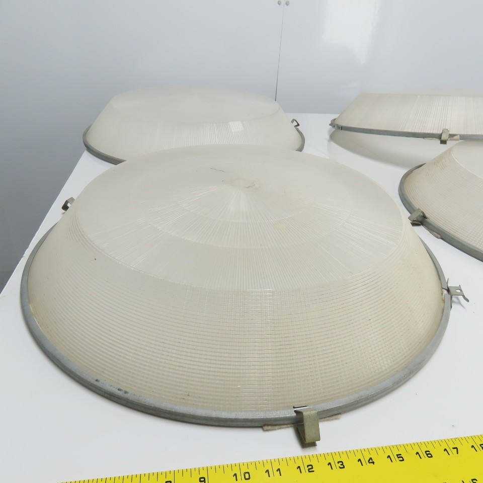 22-1/2″ OD Plastic Light Fixture Lense Cover 4″ Height Lot Of 4