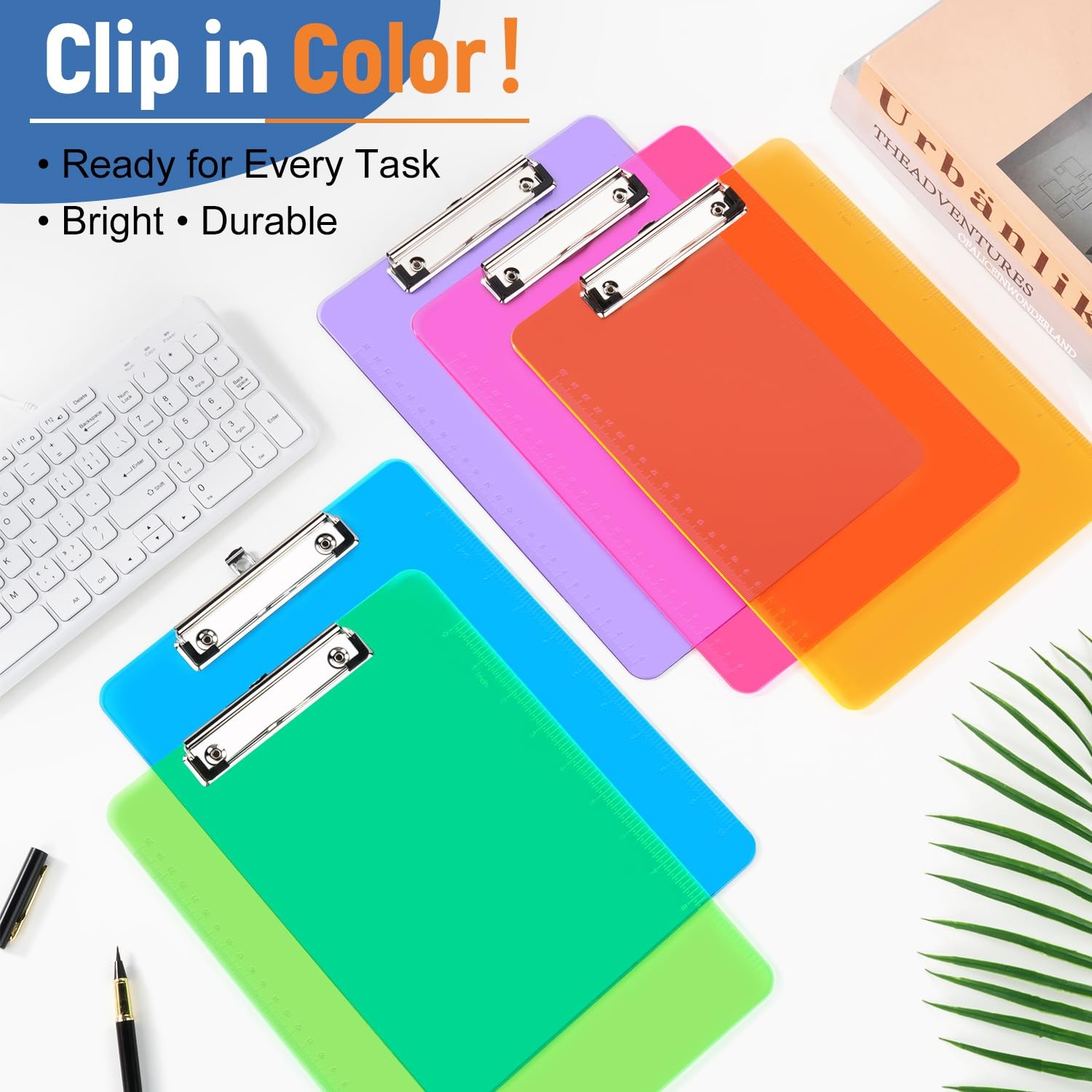 Dynta Plastic Clipboards 20 Pack A4/Letter Size (8.5×11 Inch) – Transparent Colo