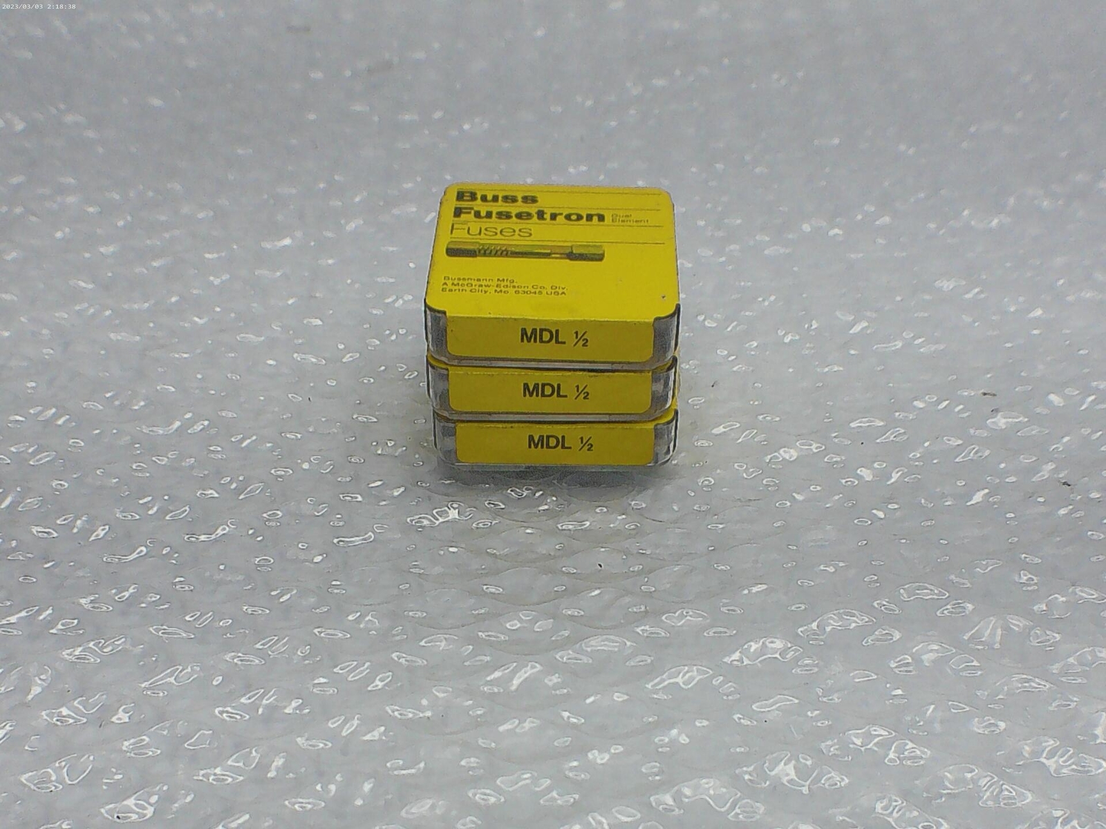 BUSSMANN MDL-1/2 FUSE LOT OF 3 PKG OF 5 NSMP