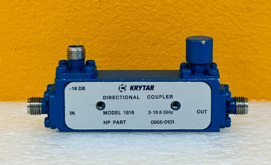 Krytar 1818 (HP 0955-0101) 2-18 GHz, 16 dB, SMA (F) Directional Coupler. Tested!