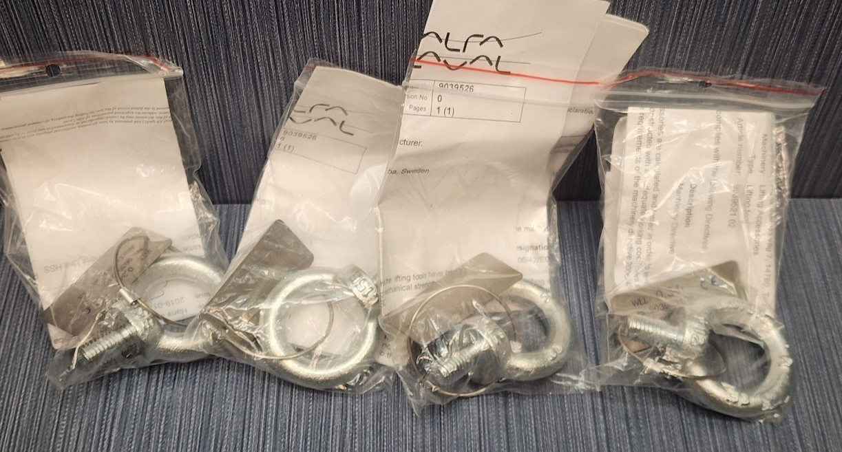 Lot of 4 x Alfa Laval Lifting Eye Bolt 903952102