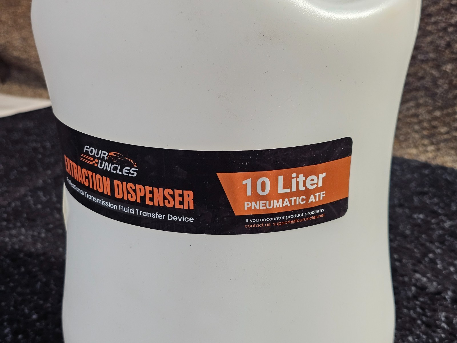 FOUR UNCLES 10L Pneumatic Transmission Fluid Extraction Dispenser, White