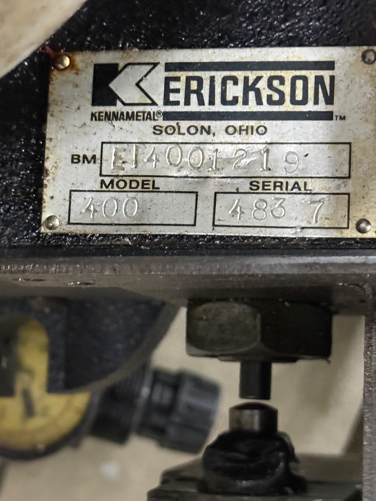 Kennametal/Erickson Model 400 Collet Indexer