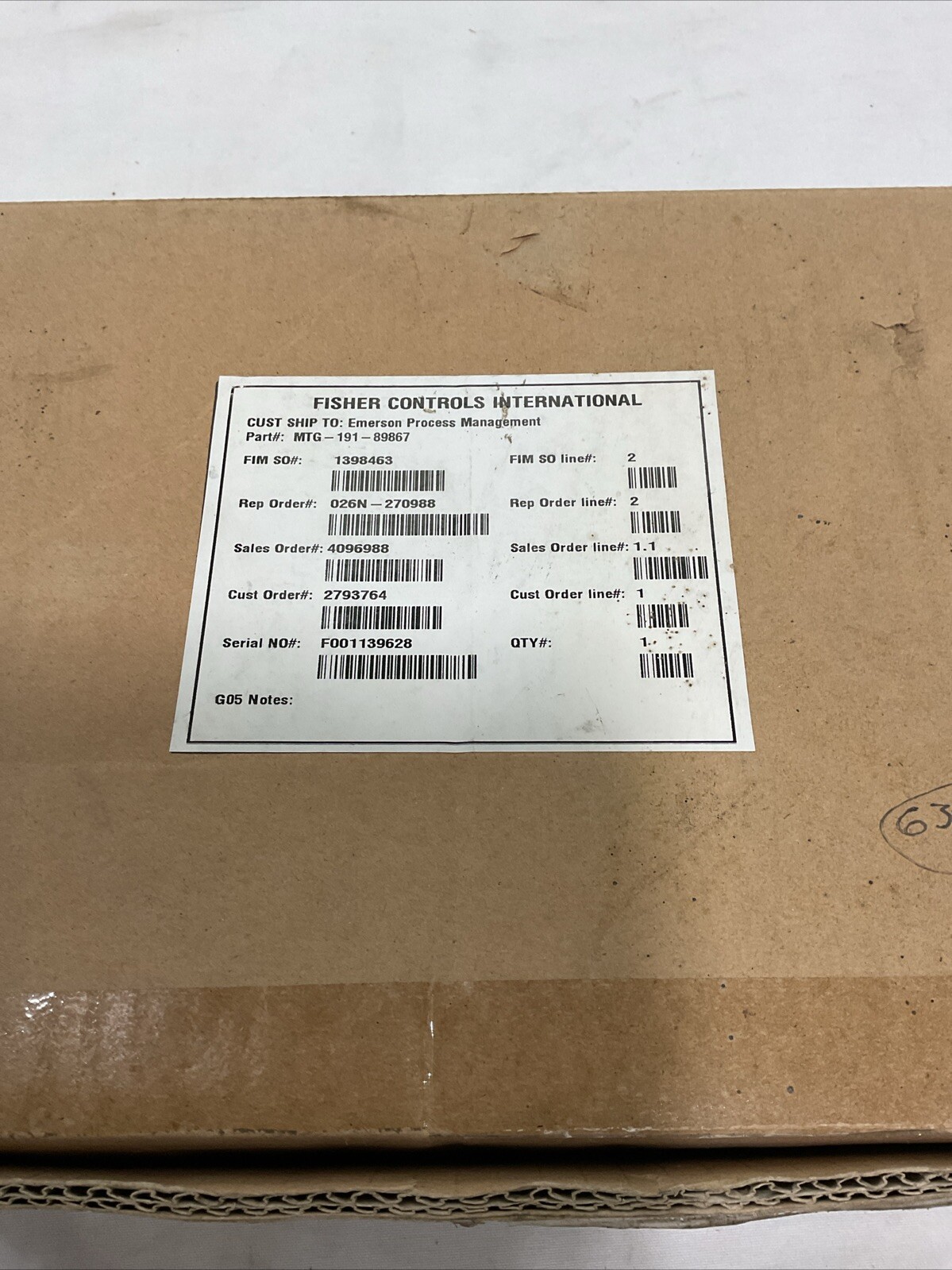 NEW FISHER CONTROLS MTG-191-89867 MOUNTING BRACKET MTG19189867