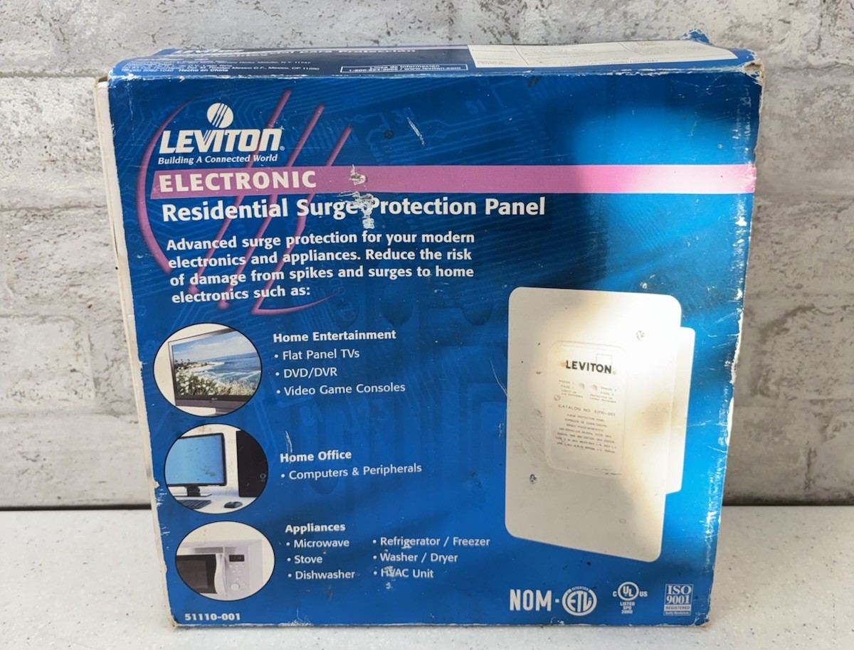 Leviton 51110 Residential Panel Surge Protection Device SPD Whole House 240V