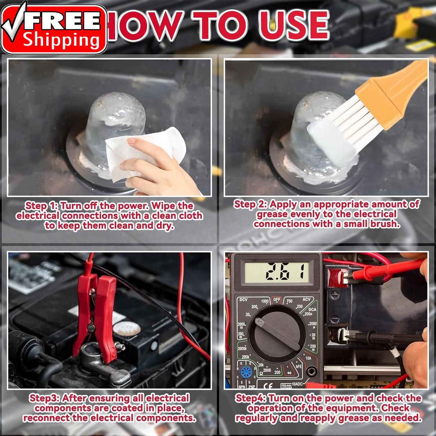 Silicone Dielectric Grease for Electrical Connectors Automotive, Spark Plug Grea