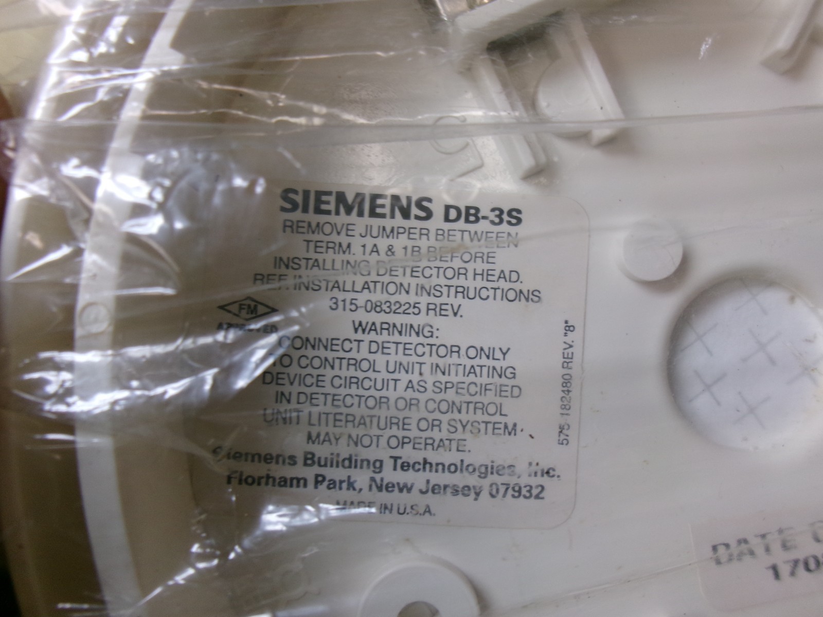 Siemens DB-3S Automatic Fire Detection Base , Lot Of 3