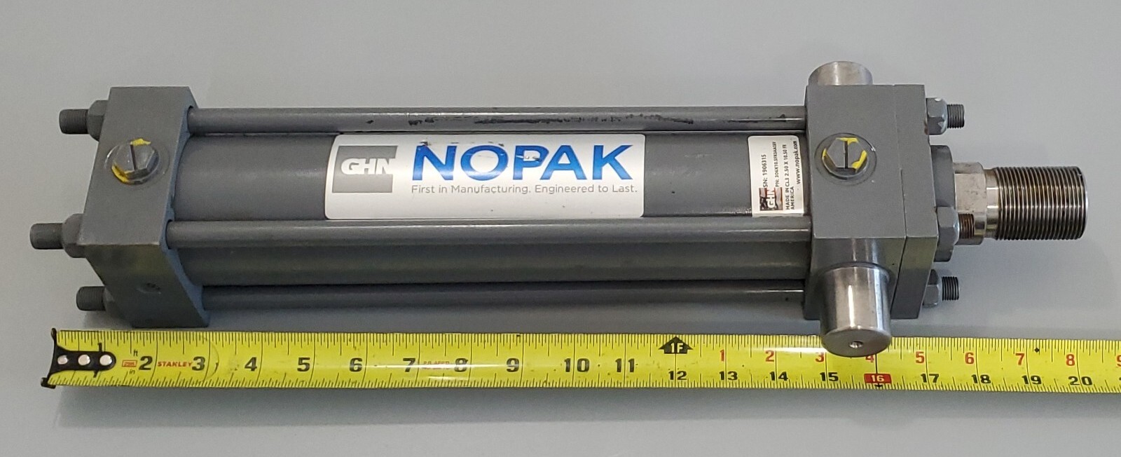 *NEW* GHN Nopak 306X10.5FR3AACGV Hydraulic Cylinder 2.5×10.50 FR + Warranty!