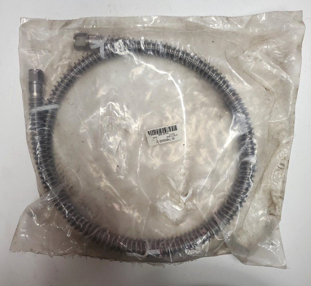 Swagelok Stainless Steel Braided Teflon Hose Assembly. SS-TH8AS8AS8-18