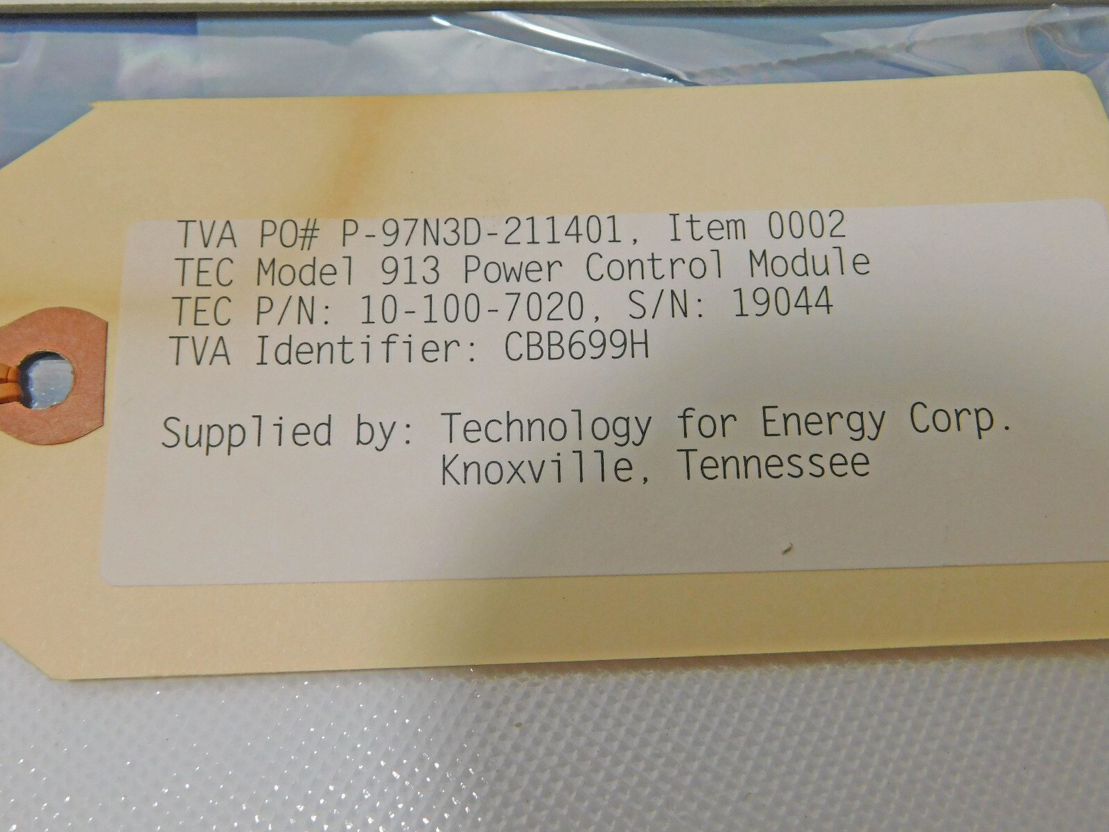 TEC Power Supply Power Control Module 913 Part # 10-100-7020 / 913A1003 NOS