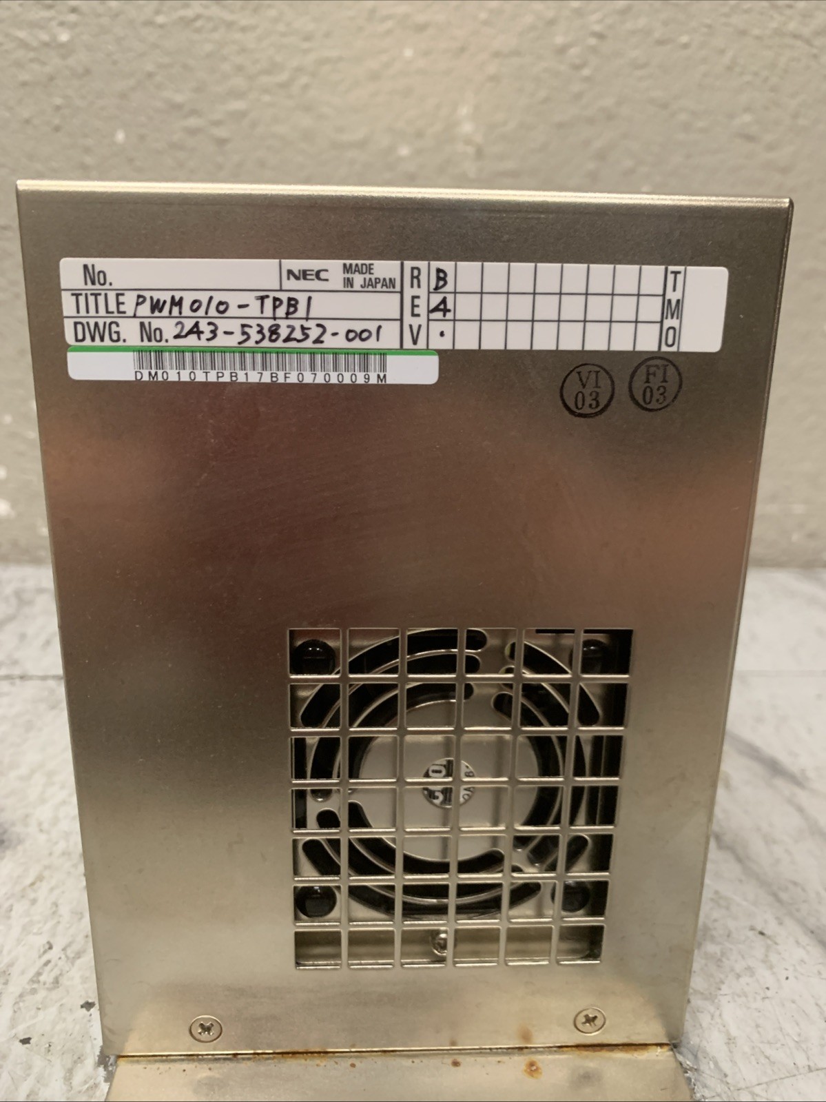 TEL TOKYO ELECTRON POWER SUPPLY PWM010-TPB1