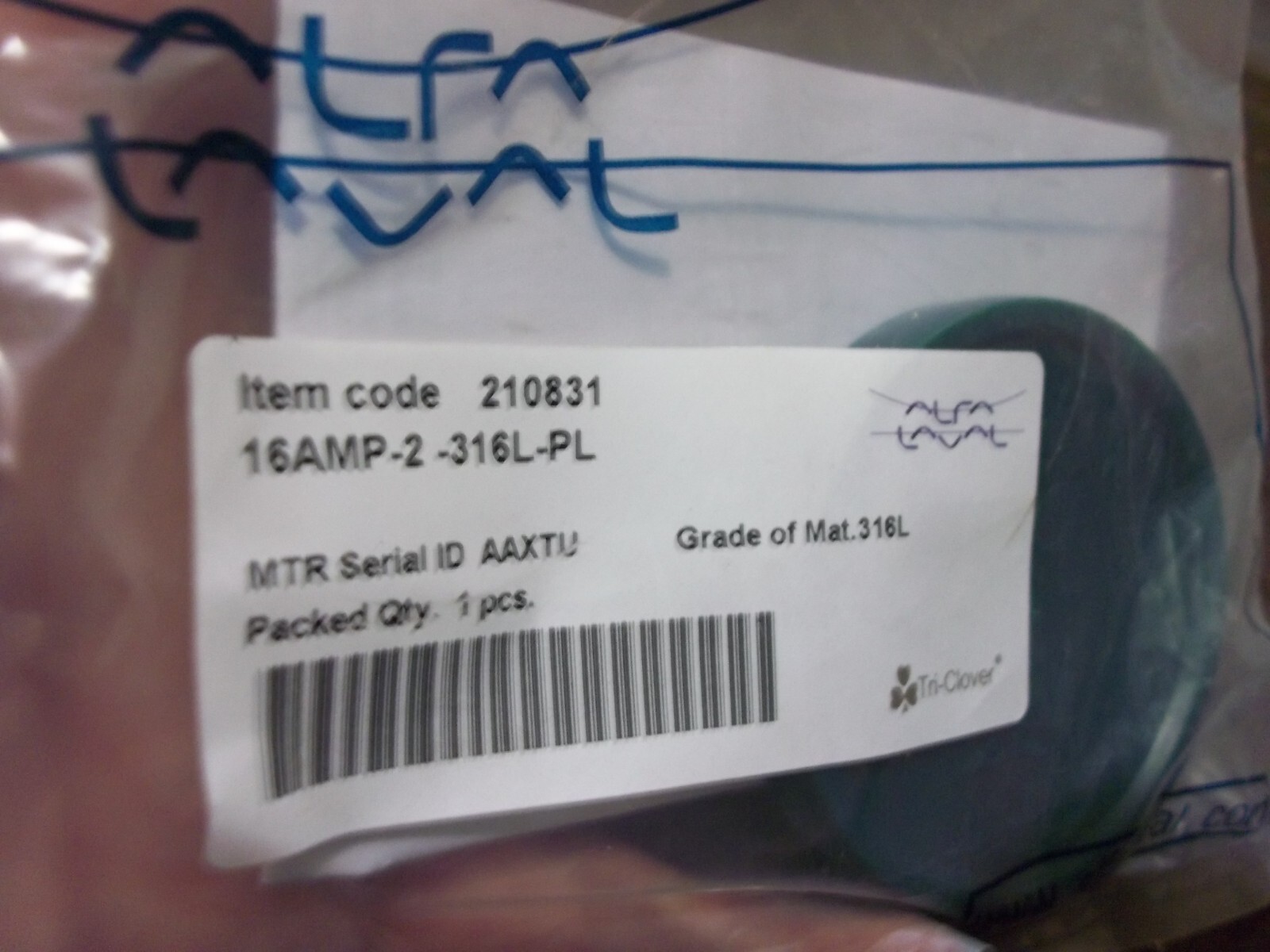 NEW IN PKG ALFA LAVAL 16AMP-2-316L-PL END CAP (217-2)