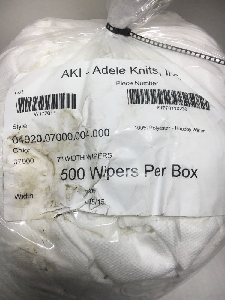Adele Knits 7″ 100% Polyester Wipers 500 In Package Warranty! Fast Shipping!