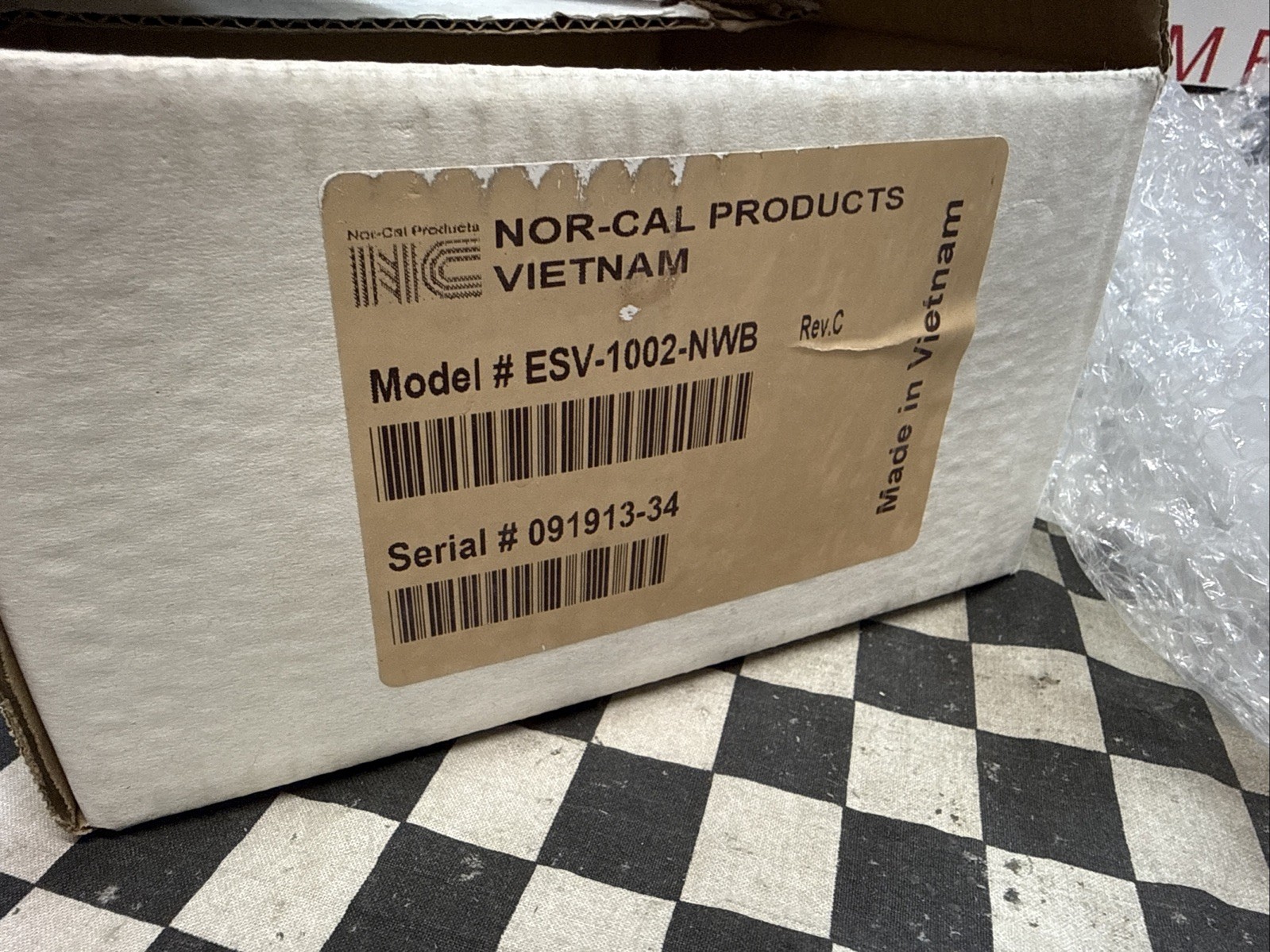Nor-cal ESV-1002-NWB, Manual Vacuum Angle Valve KF25, NW25, SHIPSAMEDAY
