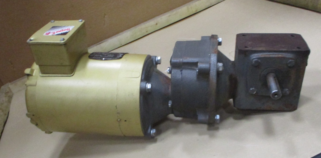 Baldor Motor and Gear Box 1750 RPM Max. Input H.P. 1.1 Ratio 5:1 A9043HM