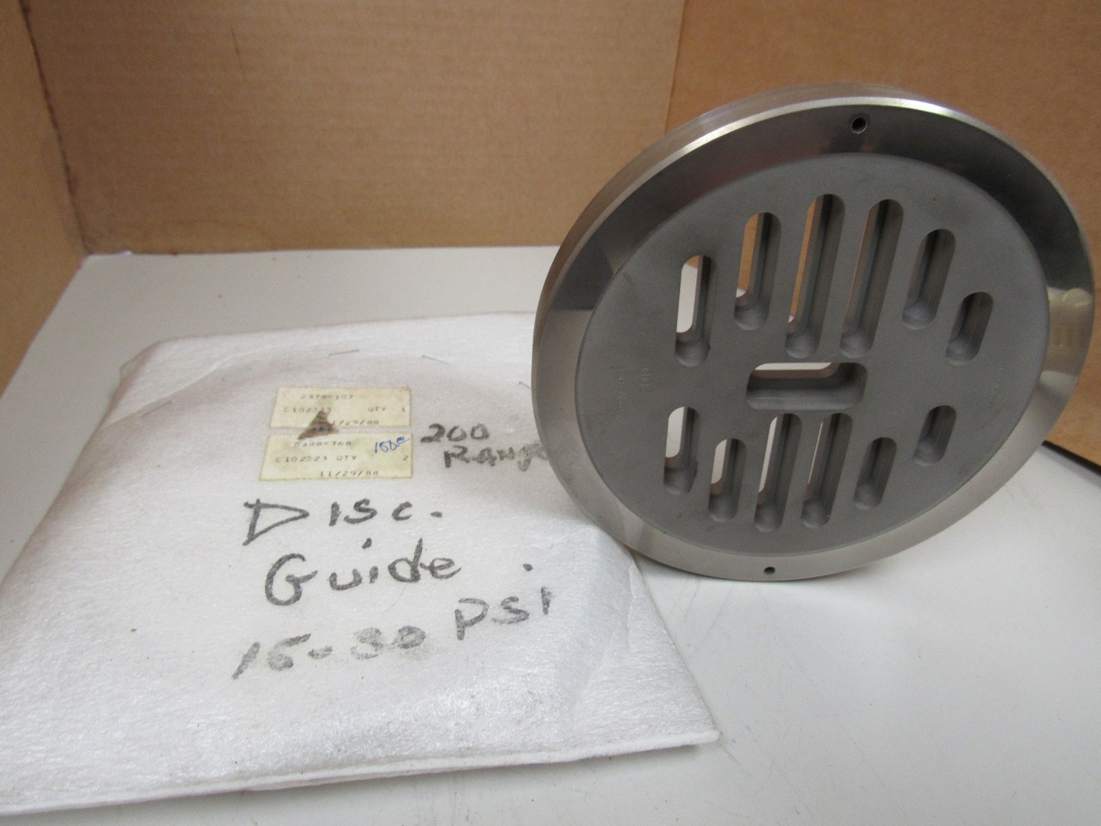 NEW NO NAME DISC GUIDE ASSEMBLY 2378-107 C102023 8398-768 200 RANGE 15-30 PSI