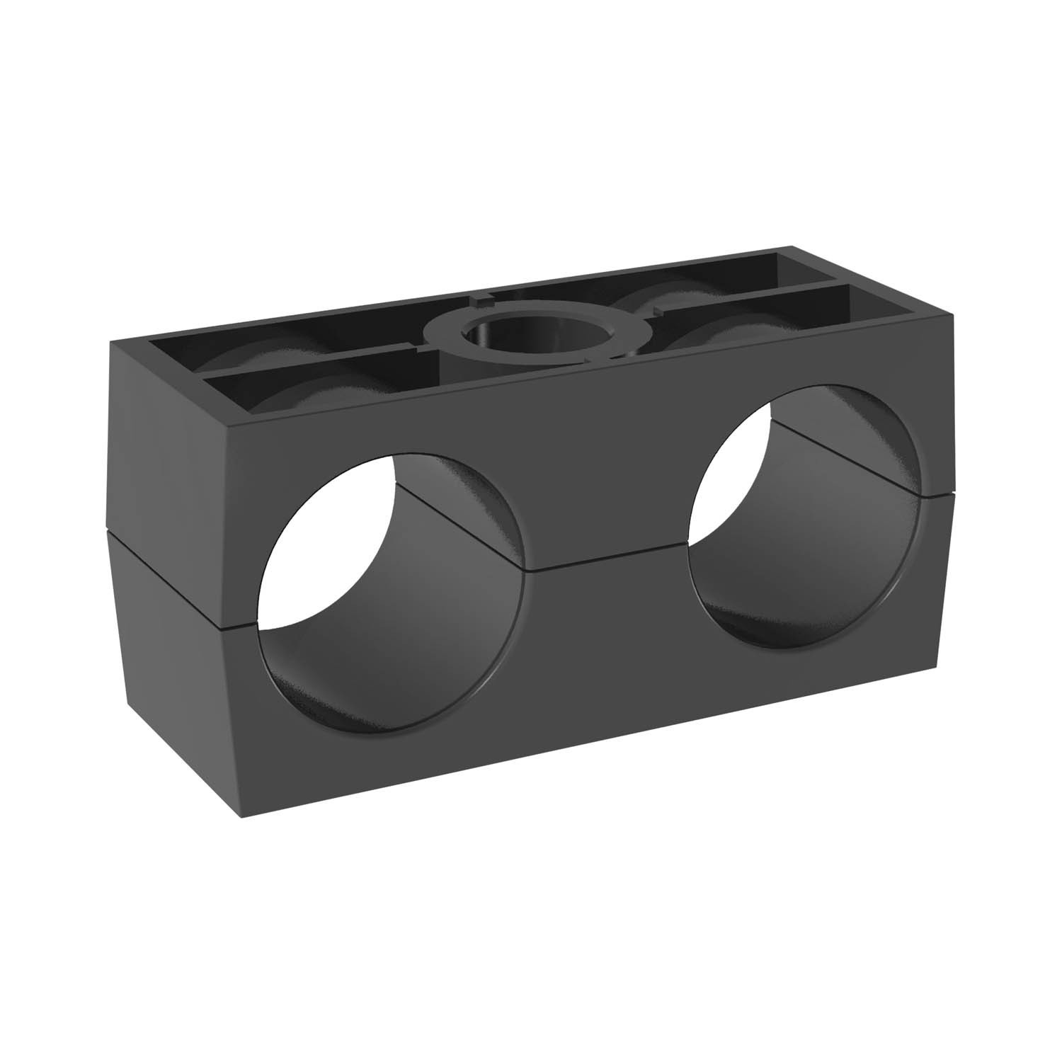 Stauff 320/20-PA-H – Pipe Clamp, 20mm Dia, Twin Series – Polyamide Smooth