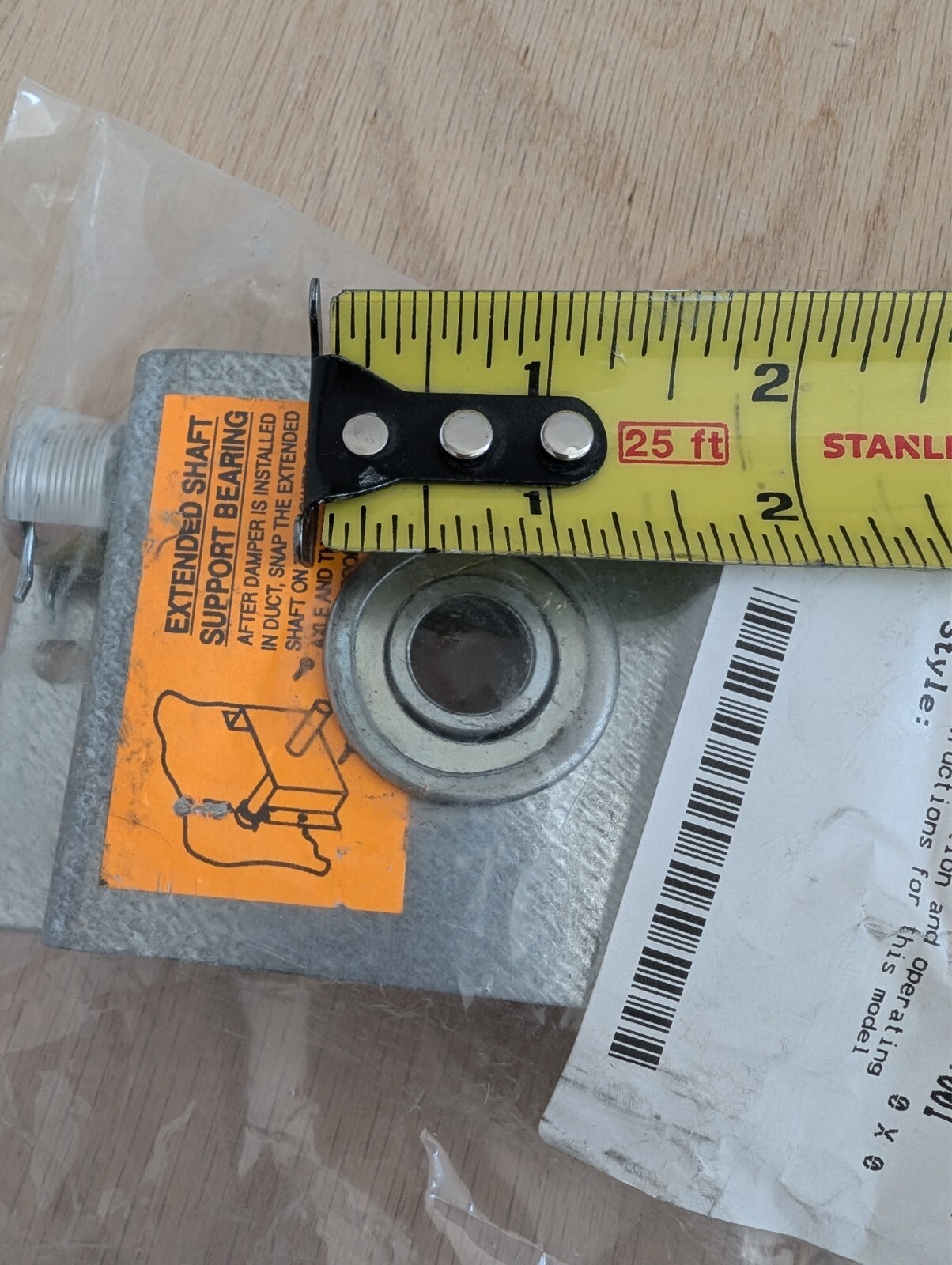 JOHNSON CONTROLS ESK050B ( RUSKIN ) EXTENDED SHAFT SUPPORT BEARING NEW HVAC
