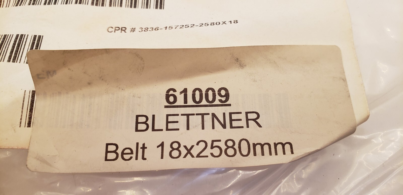 AMMERAAL BELTECH USO-00145760 FELT NPF BELT, 18x2580mm, BLACK, NIB