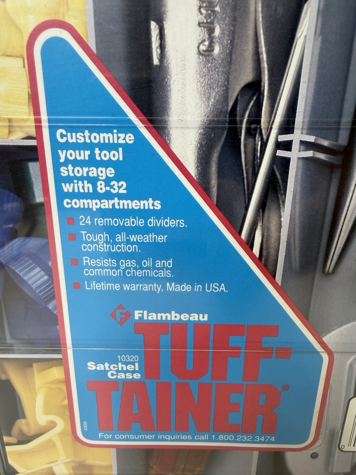 Flambeau Tuff-Tainer 10320 USA Adjustable Compartment Storage Box