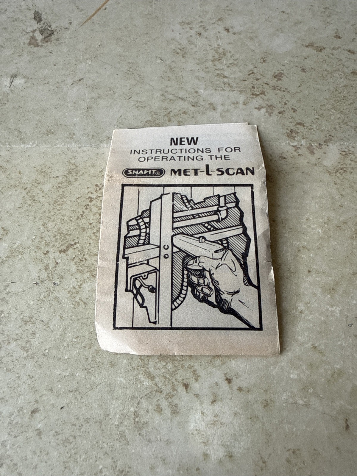 Vintage Snapit Met-L-Scan Instructions Only