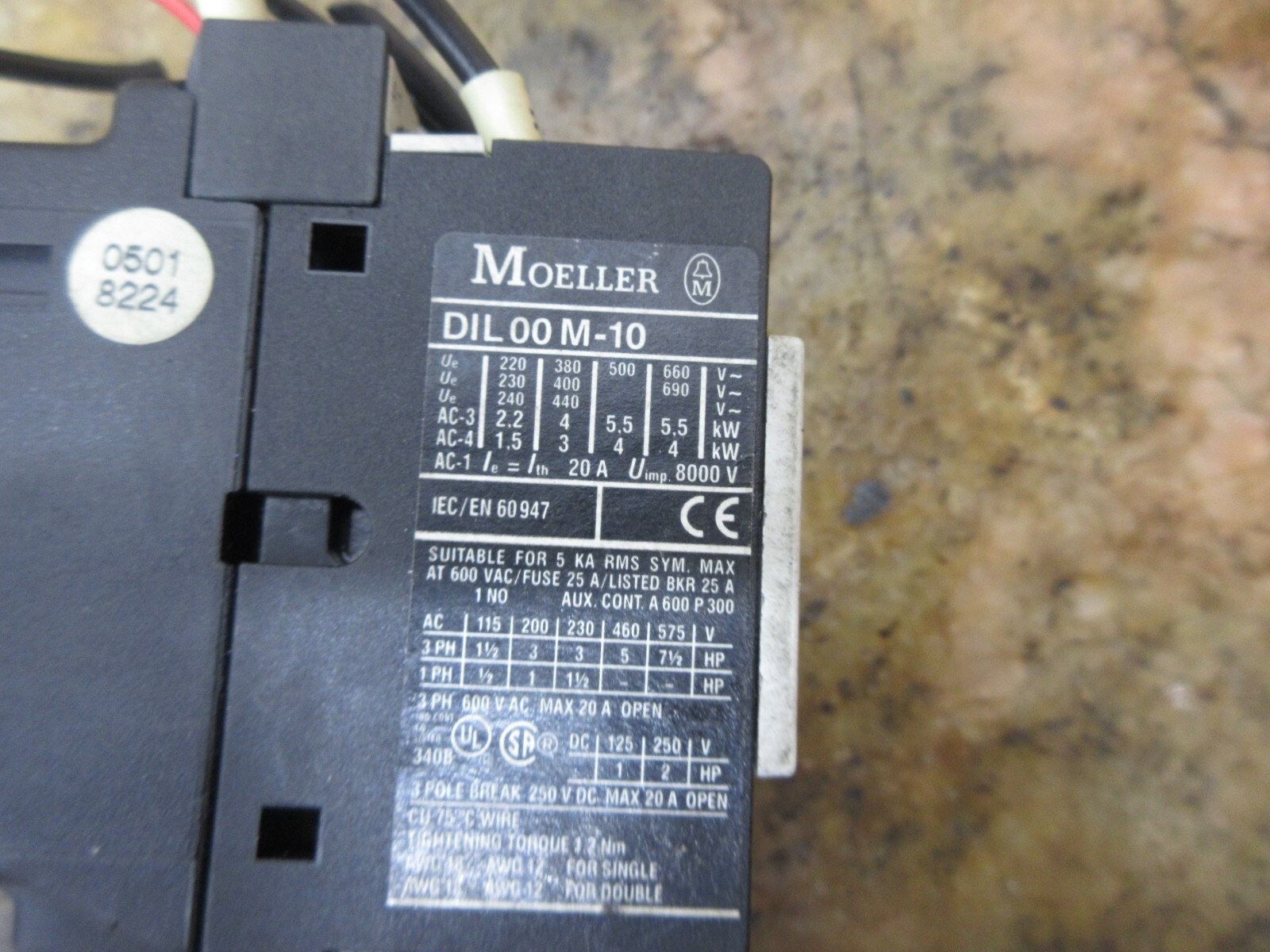 KLOCKNER MOELLER CONTACTOR DIL00 M-10 20A