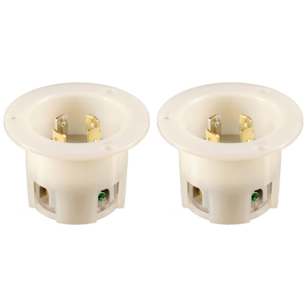Grounding Locking Flanged Inlet, 30A 125/250V AC, NEMA L14-30 (Pack of 2)