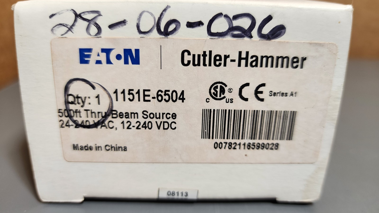 EATON 1151E-6504 500ft THRU-BEAM SOURCE 24-240VAC 12-240VDC SERIES A1 *PS