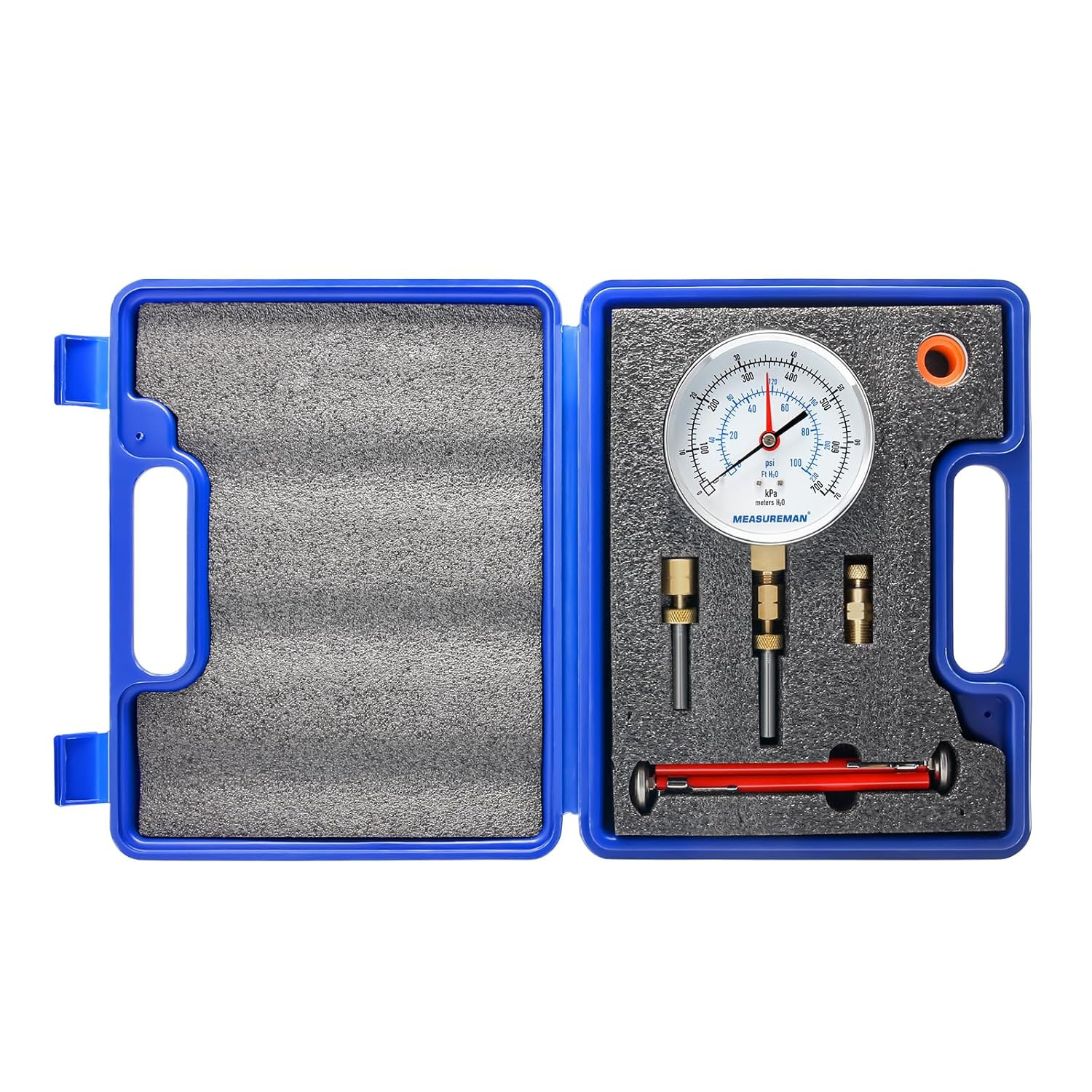 Pressure and Temperature Test Kit，0-100 Psi/Ft H2O/Kpa/Meters H2O, 0°F to 220°F&