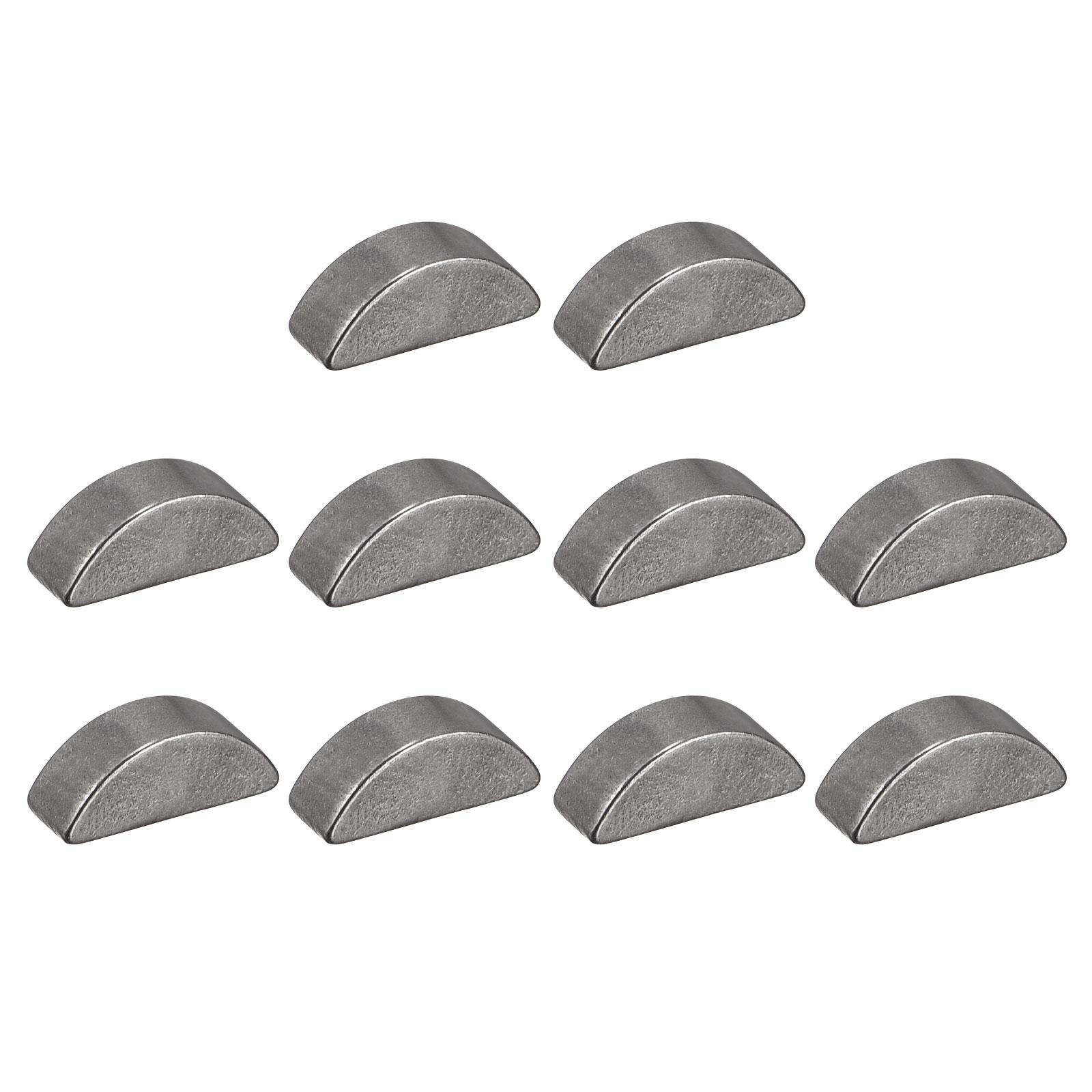 25pcs Woodruff Keys Steel 3mm Width x 3.7mm Height x 10mm Diameter