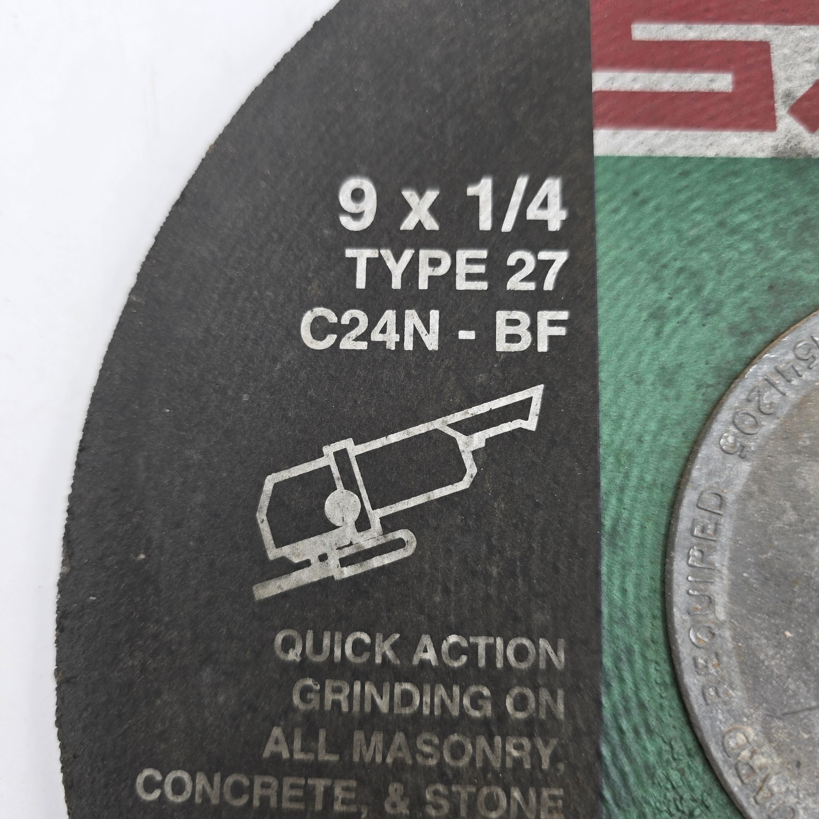 United Abrasives SAIT 9×1/4 Type 27 Grinding Wheel C24N-BF Max 6,600 Carbide