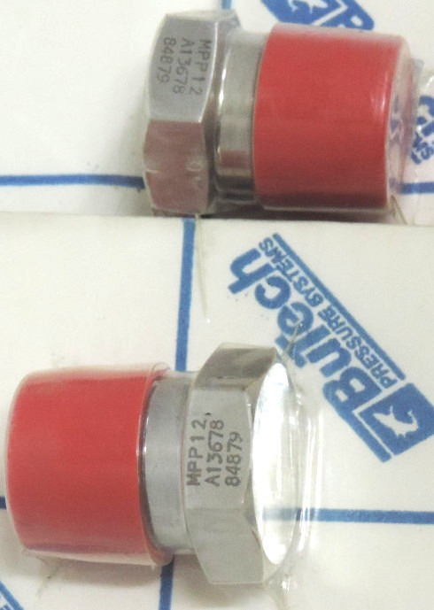 LOT OF 2 NEW BUTECH PRESSURE SYSTEMS MPP12 3/4″ NPT MALE PLUGS A13678 84879