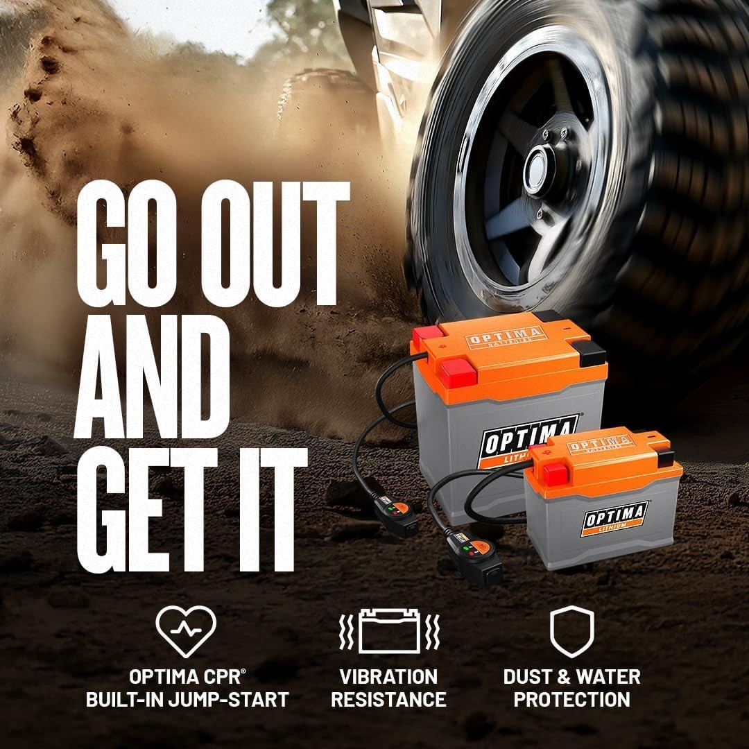 OPTIMA® QUAD14 ORANGETOP® Lithium – Built-in Engine Start Reserve with BMS and P