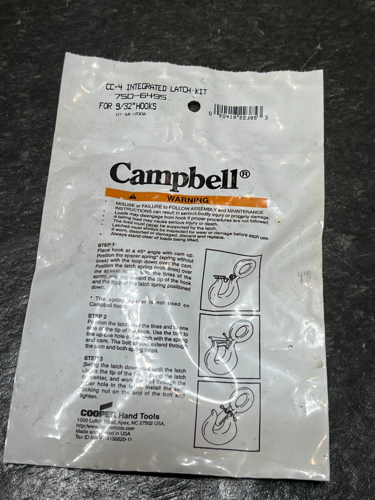 campbell 750-6495 nos poor packaging