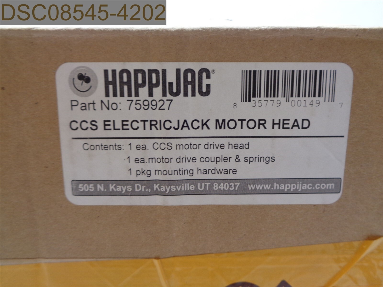 Happijac CCS Electricjack Motor Head White Part # 759927