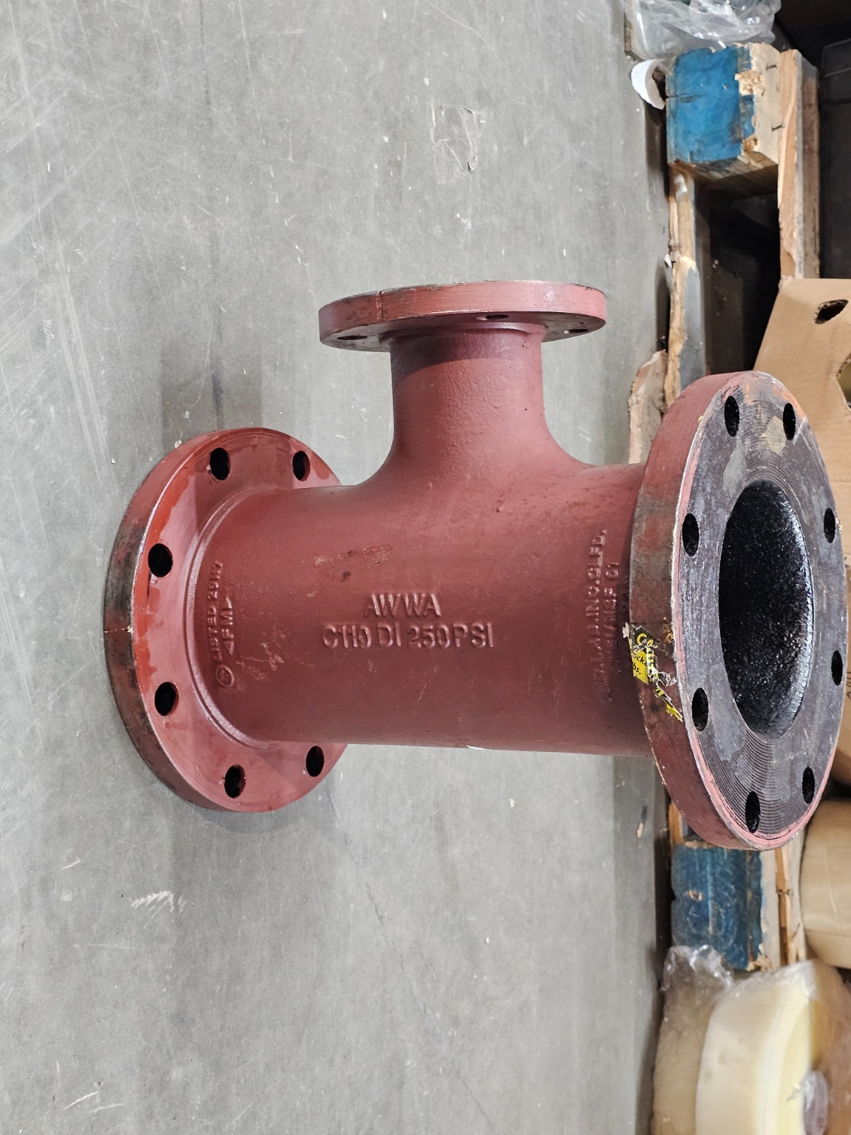 SIGMA DFT63 6″ X 6″ X 3″ FLANGED TEE CAST IRON FLANGED xFLANGED xFLANGED 250 PSI