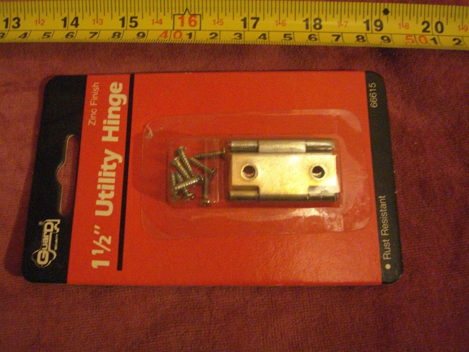 (2331.) Utility Hinge 1-1/2″ Zinc-Plated Steel 2-Pk