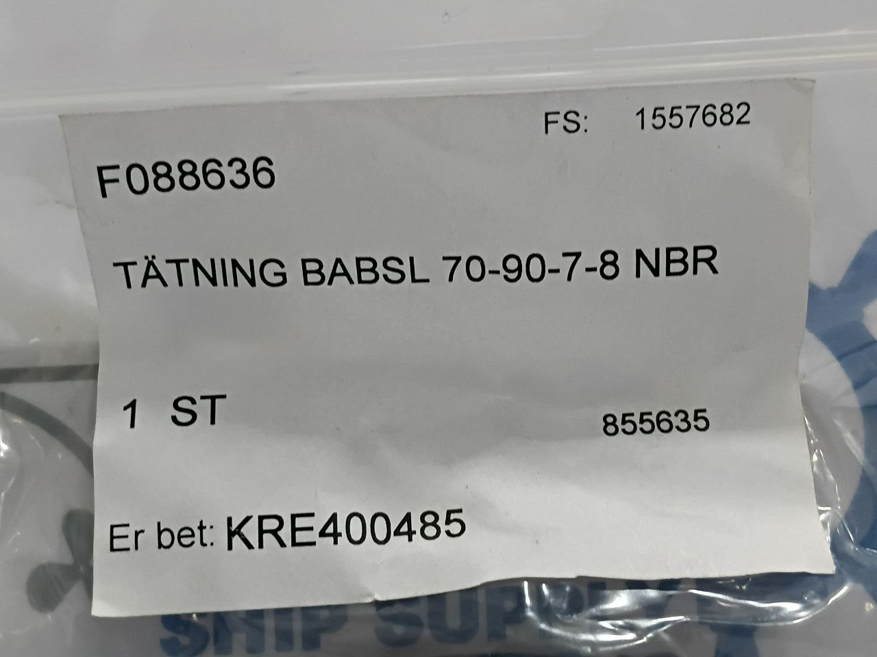 Sealing Ring 70-90-7-8 Typ BABSL1 Simrit F088636 For OD Box Assembly