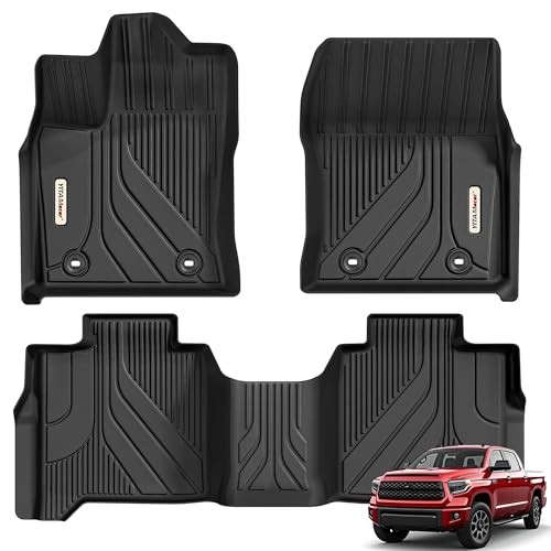 YITAMOTOR Floor Mats Fit for Toyota Tundra 2026-2022 CrewMax Cab, Custom Fit