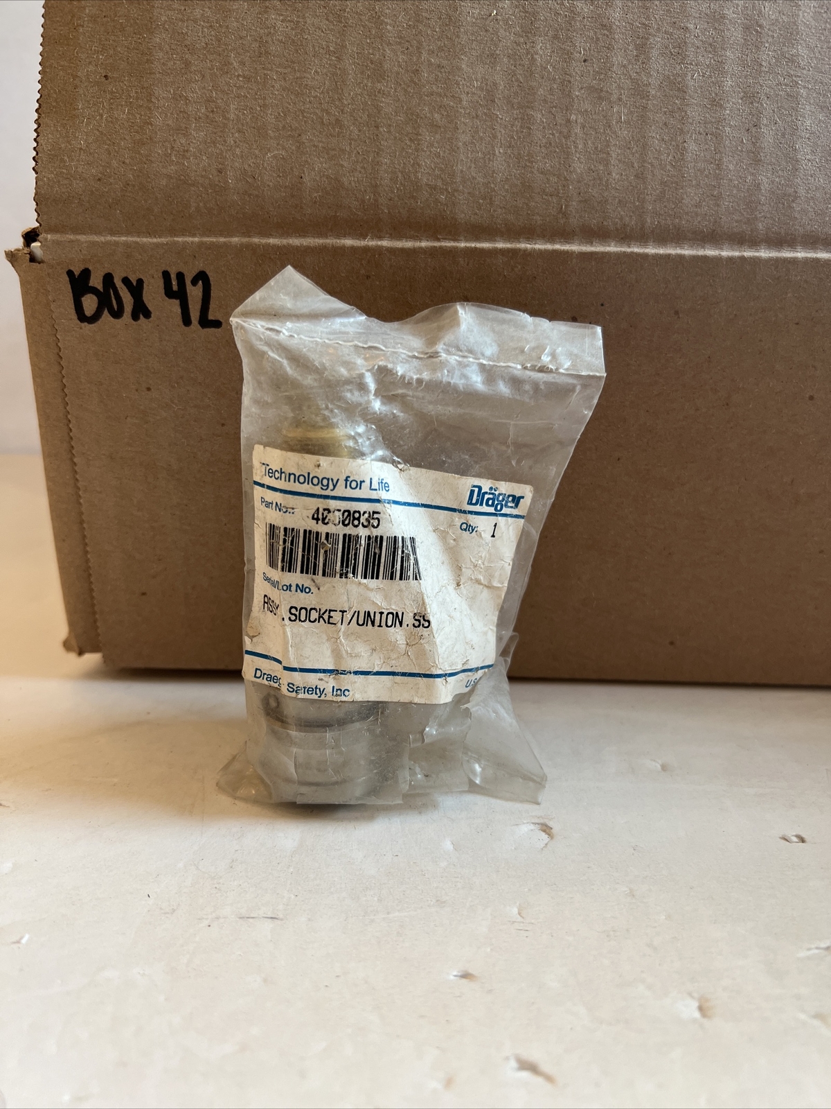 Drager 4050835 Hansen Stn Stl Soc & Chr Plt Fitting