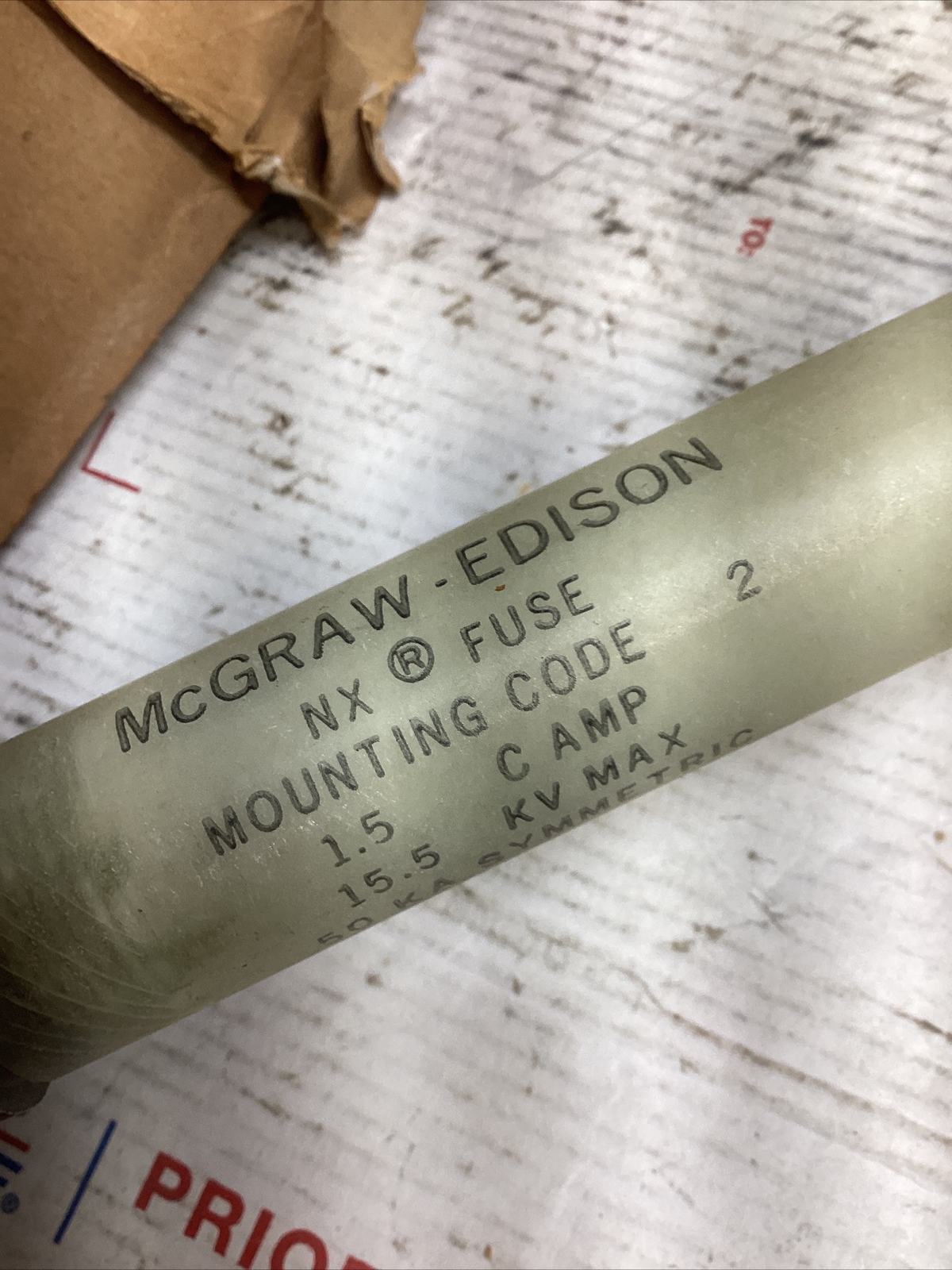 McGraw-Edison NX FA4A1 Current-Limiting Fuse 15.5kV Max 1.5 C Amps ED4U #3230