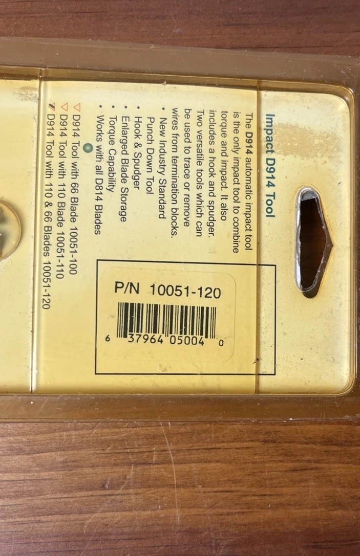 Jonard Tools Punch Down Tool Krone Blade Manual Impact Wire Termination
