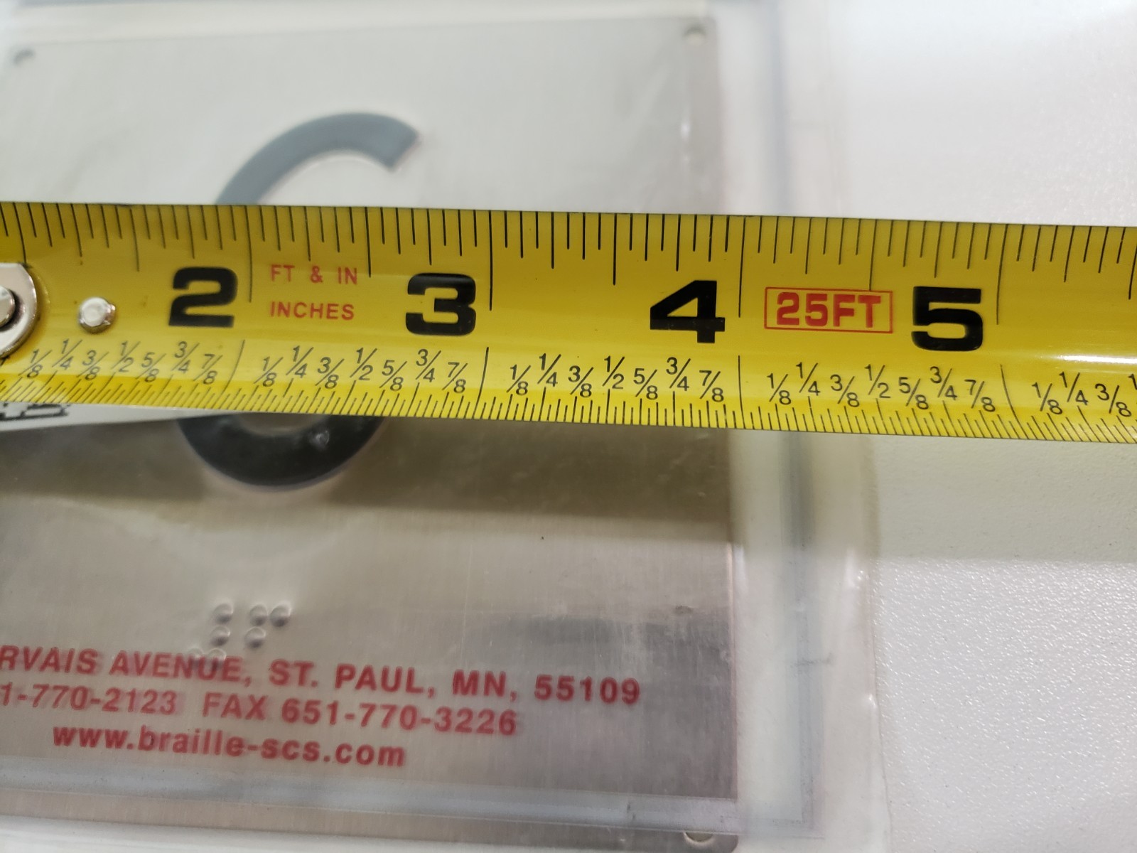 LOT of 2 – UNUSED – TKE ThyssenKrupp 9796113 Elevator Floor 6 Sign Metal SCS 4″