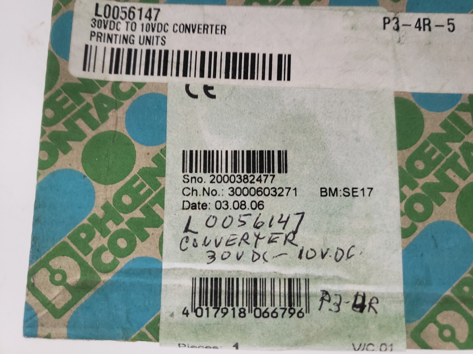 PHOENIX CONTACT MCR-PS-24DC/10DC POWER SUPPLY 18-30VDC 10V NIB