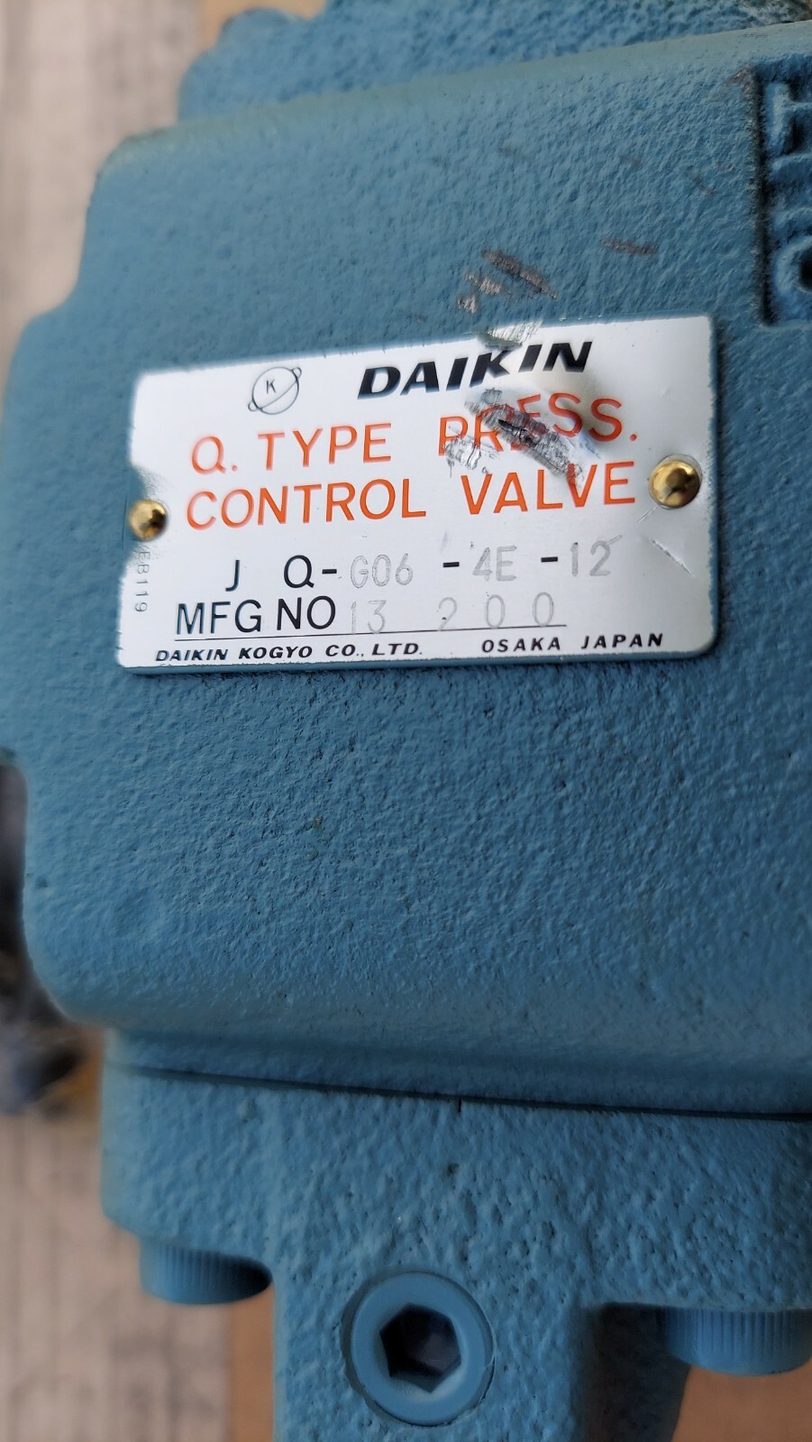 New Daikin J Q-G06-4E-12 Q. Type Press Control Valve 13-200
